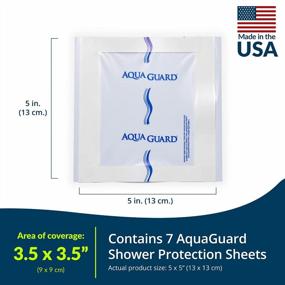img 3 attached to AquaGuard Shower Protection Sheets - 5" X 5" Self-Adhesive Moisture Barriers Without Latex - Wound Covers For Showering - Home Medical Supplies - Pack Of 7 (50005-PKG)