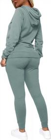img 3 attached to WIHOLL Women'S Sweatsuit Set With Kangaroo Pockets - Two Piece Hoodie And Sweatpants Jogging Suit