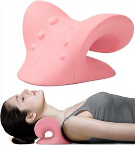 img 4 attached to Say Goodbye To Neck And Shoulder Pain With The Cervical Traction Device – A Chiropractic Pillow For Effective TMJ Pain Relief And Spine Alignment, Neck Stretcher (Pink)