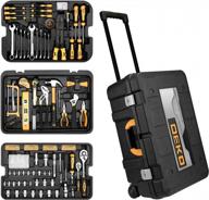 dekopro 258-piece portable mechanics tool kit with rolling box for socket wrenches, hand tools, and trolley case logo