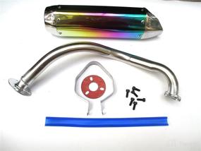 img 4 attached to NEW! High Performance Exhaust System Muffler For GY6 50Cc-400Cc 4 Stroke Scooters ATV Go Kart (Colorful)