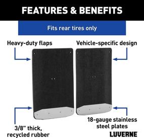 img 2 attached to 🚜 LUVERNE 251124 Rear Dually 20x23 Textured Rubber Mud Guards for Ford F-350, F-450 SuperDuty - Black