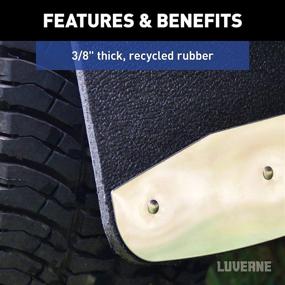 img 1 attached to 🚜 LUVERNE 251124 Rear Dually 20x23 Textured Rubber Mud Guards for Ford F-350, F-450 SuperDuty - Black