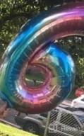img 1 attached to Rainbow 40 Inch Large Numbers Balloons For Birthday, Unicorn Party, Anniversary Decorations - TONIFUL Foil Mylar Helium Balloons 0-9 review by Darren Munajj