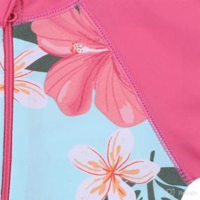 img 1 attached to HUAANIUE Baby/Toddler Girl Swimsuit - Rashguard Swimwear with Long Sleeves