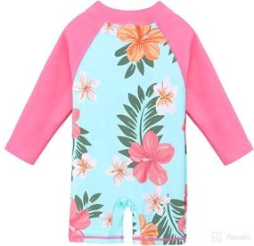 img 3 attached to HUAANIUE Baby/Toddler Girl Swimsuit - Rashguard Swimwear with Long Sleeves