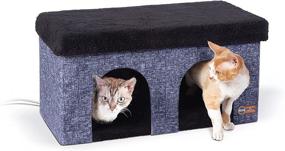 img 4 attached to 🐱 CozyTherm™: The Ultimate Thermo-Kitty Playhouse & Duplex Heated Cat House with Scratch Pad – Large Cat Cave & Foldable Hideaway for Your Pet