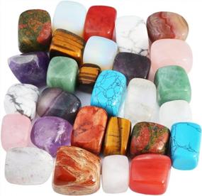 img 3 attached to 1Lb Tumbled Stones Polished Crystals For Healing, Reiki, Chakra & Wicca - Mookaitedecor Mixed Stones