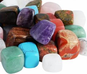 img 2 attached to 1Lb Tumbled Stones Polished Crystals For Healing, Reiki, Chakra & Wicca - Mookaitedecor Mixed Stones