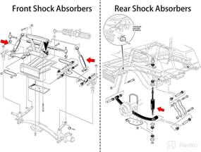 img 3 attached to 🚗 Club Car DS & Precedent Shock Absorber Set of 4 - 10L0L Club Car Front and Rear Shocks 1014235, 1014236, 1010991, 1015813, 1013164