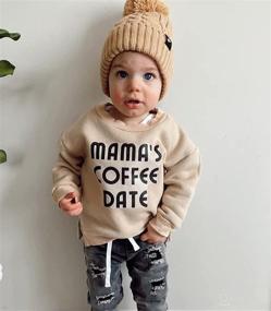 img 3 attached to 👶 Long Sleeve Pullover Sweatshirt Shirt Sweater Tops for Infant Baby Boys Girls - Babe Letter Printed