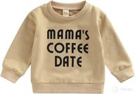 👶 long sleeve pullover sweatshirt shirt sweater tops for infant baby boys girls - babe letter printed logo