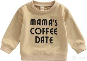 img 4 attached to 👶 Long Sleeve Pullover Sweatshirt Shirt Sweater Tops for Infant Baby Boys Girls - Babe Letter Printed