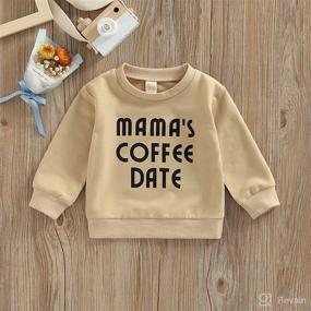 img 2 attached to 👶 Long Sleeve Pullover Sweatshirt Shirt Sweater Tops for Infant Baby Boys Girls - Babe Letter Printed