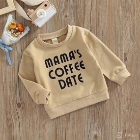 img 1 attached to 👶 Long Sleeve Pullover Sweatshirt Shirt Sweater Tops for Infant Baby Boys Girls - Babe Letter Printed