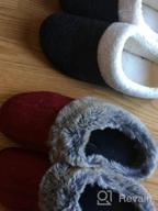 img 1 attached to Soft Cable Knit Slippers For Women With Plush Faux Fur Collar, Memory Foam, And Anti-Skid Rubber Sole - Perfect For Indoor And Outdoor Use review by Brian Martin