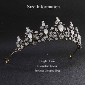img 1 attached to Yean Bridal Crown Wedding Tiara Baroque Tiara Queen Crown Vintage Headband For Women And Girls