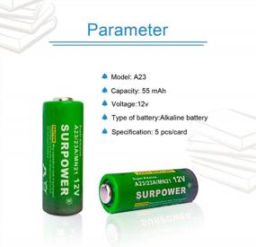 img 2 attached to Pack Of 5 SURPOWER A23 Alkaline Batteries For Ceiling Fan Remotes And Doorbells - 12V 23A 23AE With 5-Year Warranty