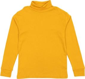 img 1 attached to Leveret Cotton Turtleneck Uniform Green Boys' Clothing at Tops, Tees & Shirts