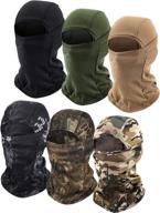 motorcycle windproof camouflage fishing balaclava face mask with winter ski mask features - set of 6 logo