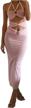 stunning backless bodycon maxi dress for women: xllais halter neck cut out beachwear logo