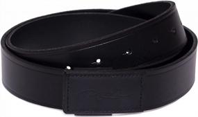 img 4 attached to Leather Work Belt For Men 1 3/8 Inch Wide - No Scratch Buckleless Mechanics Belt By POYOLEE.