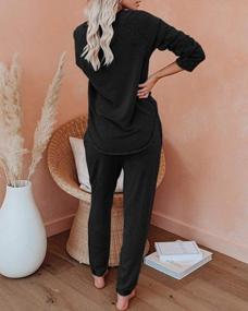 img 2 attached to Stay Stylish And Comfortable With Eurivicy'S Women'S Solid Sweatsuit Set: Long Sleeve Pullover And Drawstring Sweatpants Sport Outfits Sets