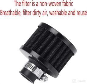 img 1 attached to 🚗 Enhance Engine Performance with ESUPPORT 4x12mm Mini Black Universal Car Motor Cone Cold Clean Air Intake Filter Turbo Vent Breather