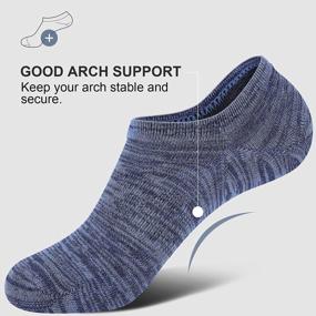 img 3 attached to Casual Cotton Low Cut Ankle Socks For Men - No Show Short Socks