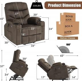 img 3 attached to Electric Power Lift Recliner Chair With Heated Vibration, Massage & USB Ports - Perfect For Elderly Living Room Comfort!