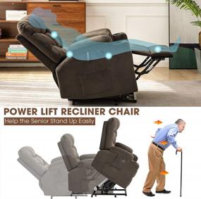 img 2 attached to Electric Power Lift Recliner Chair With Heated Vibration, Massage & USB Ports - Perfect For Elderly Living Room Comfort!
