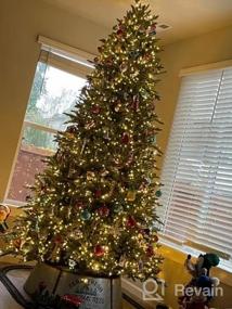 img 6 attached to Придайте элегантности вашей рождественской елке с помощью гальванизированного ободка Hallops - регулируемой металлической юбки для больших и маленьких деревьев, праздничного рождественского декора.