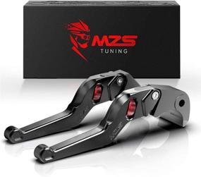 img 4 attached to 🔧 MZS Black CNC Adjustable Short Brake Clutch Levers for YZF R1 R6 R6S FZ1 Fazer YZF600R Thundercat - Wheel Roller Compatible with RN09 RJ03 RJ05