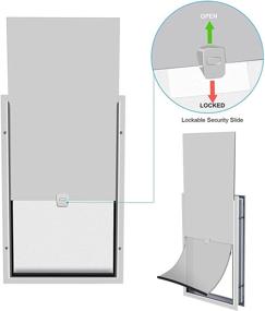 img 1 attached to 🐶 Ownpets Extra Large Aluminum Dog Door with Magnetic Flap for Pets Up to 220 lbs – Inner Frame 23.62" H x 14.17" W – White – Suitable for Door, Wall & Screen – Heavy Duty Pet Door