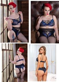 img 2 attached to Ababoon 2-Piece Lace Bra And Panty Set: A Strappy And Sensual Lingerie Set For Women