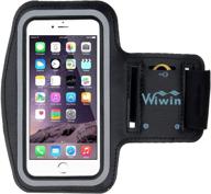 📱 wiwin iphone 6s plus armband: customized black exercise armband with key pocket for sport, gym, cycling, running logo