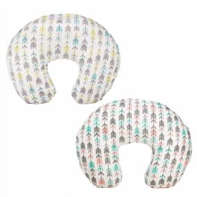 img 2 attached to Premium Nursing Pillow Cover For Breastfeeding - 2 Pack Multi-Color Slipcovers For Boppy Pillows By Org Store