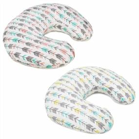 img 1 attached to Premium Nursing Pillow Cover For Breastfeeding - 2 Pack Multi-Color Slipcovers For Boppy Pillows By Org Store