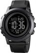 waterproof men's sports watch with large face, stopwatch, alarm, and led back light for better visibility logo