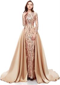 img 4 attached to 🧜 Leyidress Mermaid Evening Detachable Celebrity Dresses and Girls' Clothing