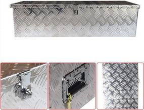 img 2 attached to 39X13 Алюминиевый ящик для инструментов под кузовом с замком для грузового пикапа, прицепа-кровати, трейлера, RV Camper Storage