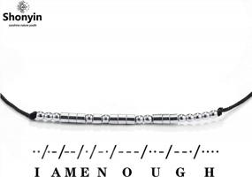 img 3 attached to Morse Code Inspiration: Trendy String Bracelets For Him, Her & Loved Ones