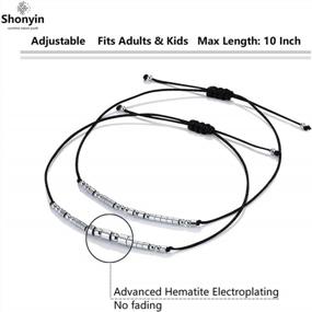 img 1 attached to Morse Code Inspiration: Trendy String Bracelets For Him, Her & Loved Ones