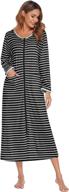ekouaer sleeve zip front bathrobe sleepwear women's clothing : lingerie, sleep & lounge logo