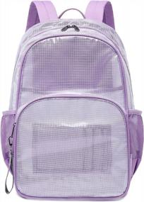 img 4 attached to Heavy Duty Mygreen Stadium Approved Backpack For 15.6 Laptop - Clear