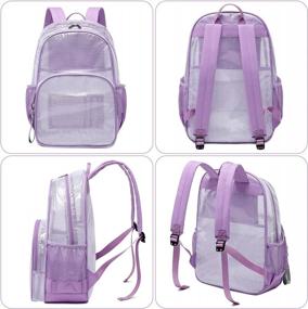 img 1 attached to Heavy Duty Mygreen Stadium Approved Backpack For 15.6 Laptop - Clear