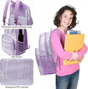 img 2 attached to Heavy Duty Mygreen Stadium Approved Backpack For 15.6 Laptop - Clear