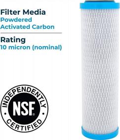 img 2 attached to 12 Pack SpiroPure EPM-10 155634-43 CFB-10 255671-43 CB-25 1010 10X2.5 10 Micron NSF Carbon Water Filter Cartridge Replacements