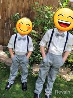 img 1 attached to 👶 Sleeve Striped Suspender Toddler Boys' Clothing Set review by Dang Reid