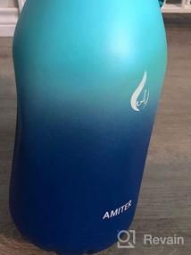 img 7 attached to 🥤 AMITER Wide Mouth Water Bottle with Straw Lid & Handle (22oz, 32oz, 40oz, 64oz, 128oz) - Vacuum Insulated Stainless Steel Sport Flask Thermos, Leakproof BPA Free Travel Mug Jug